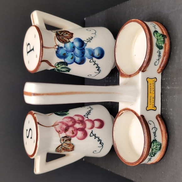 VGT,Japan Ceramic Around The Orchard Salt & Pepper Shaker Cruet Set. - Picture 7 of 11